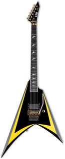 ESP LTD ALEXI ARROWHEAD SE 20th Anniversary Electric Guitar (Black With Yellow Pinstripe)