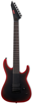 Guitare électrique 7 cordes ESP M-7HT BARITONE BLACK METAL (Black RedBurst Satin)