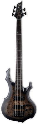 ESP LTD F-5 Guitare basse électrique en ébène (Charcoal Burst Satin)