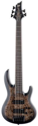 ESP LTD B-5 Guitare basse électrique en ébène (Charcoal Burst Satin)