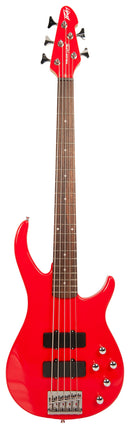 Peavy MILESTONE®5 PLUS 5 String Electric Bass Guitar With Active JAZZ-Style Pickups (Red)