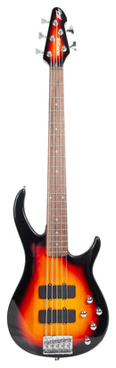 Peavy MILESTONE®5 PLUS 5 String Electric Bass Guitar With Active JAZZ-Style Pickups (Sunburst)