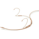 Microphone-casque omnidirectionnel à double élément Point Source Audio GO2-9WD-SH-BE série 9 avec connecteur TA4F à 4 broches pour émetteurs Shure (beige)