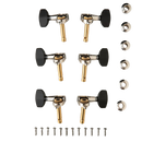 Mécaniques PRS PHASE III sans blocage avec bouton à ailettes (modèle à axe, noires) - Lot de 6