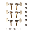 Mécaniques PRS PHASE III sans blocage avec bouton aile (design à collerette, ivoire) - Lot de 6