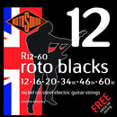 Cordes de guitare électrique en nickel Rotosound R12-60 Roto Blacks - 12-60