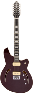 Reverend AIRWAVE 12-Strings Semi-Hollow Electric Guitar (Metallic Bordeaux)
