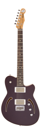 Reverend CHARGER AIR HH Semi-Hollow Electric Guitar (Metallic Bordeaux)