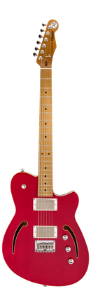 Reverend CHARGER AIR HH Semi-Hollow Electric Guitar (Metallic Cherry)