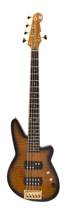 Guitare basse électrique 5 cordes Reverend MERCALLI 5 FM (Coffee Burst)