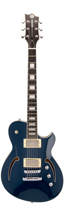 Reverend ROUNDHOUSE AIR HH Semi-Hollow Electric Guitar (High Tide Blue)