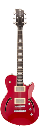 Guitare électrique semi-hollow Reverend ROUNDHOUSE AIR HH (Cerise métallisée)