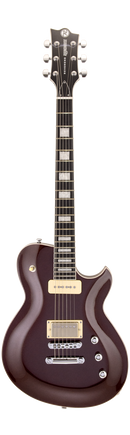 Guitare électrique Reverend ROUNDHOUSE H90 (Bordeaux métallisé)