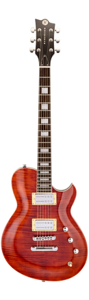 Reverend ROUNDHOUSE RA Electric Guitar (Transparent Red Flame Maple)
