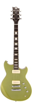 Guitare électrique Reverend SENSEI 290 (Metallic Limeade)