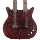 Guitare électrique Danelectro DBN612-RDC 6/12 cordes à double manche (rouge craquelé)