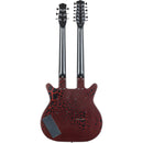 Guitare électrique Danelectro DBN612-RDC 6/12 cordes à double manche (rouge craquelé)