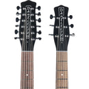 Guitare électrique Danelectro DBN612-RDC 6/12 cordes à double manche (rouge craquelé)