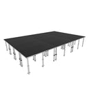 ProX XSQ-16x24PKG48 StageQ 12 Stage Platforms Package With Height Adjustable Legs - 16FT x 24FT