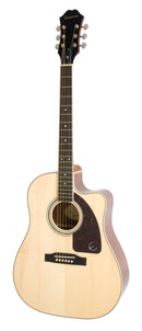Epiphone AJ220SCE Table en épicéa massif avec guitare acoustique pan coupé (naturel)