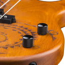 Luna TATTOO Basse électrique Tattoo en acajou à l'échelle 34" avec micro de style P - Naturel satiné