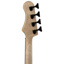 Luna TATTOO Basse électrique Tattoo en acajou à l'échelle 34" avec micro de style P - Naturel satiné