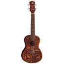 Luna UKE PCE CU Love Music Peace Concert Ukulele (Open Pore Natural)