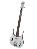 Danelectro 58 LONGHORN Semi Hollow-Body Electric Bass Guitar (White)