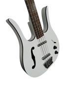 Danelectro 58 LONGHORN Semi Hollow-Body Electric Bass Guitar (White)