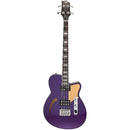 Reverend LINH LEE LINHBACKER Semi-Hollow Bass (Purple Sparkle)