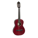 Valencia VC203-TWR Guitare classique taille 3/4 (finition rouge satiné transparent)