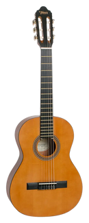Valencia VC203L Guitare classique taille 3/4 pour gaucher (finition satinée naturelle antique)