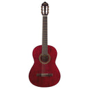 Valencia VC204-TWR Guitare classique taille 4/4 4/4 (finition rouge satinée transparente)