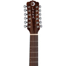Luna WABISABI Guitare acoustique/électrique Dreadnought 12 cordes en épicéa - Naturel satiné