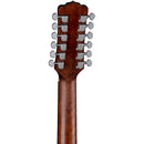 Luna WABISABI Guitare acoustique/électrique Dreadnought 12 cordes en épicéa - Naturel satiné