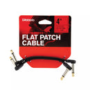 Câble de brassage plat coudé à angle droit D'Addario PW-FPRR-204OS (paquet de 2) - 10 cm