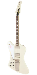 Epiphone ECFVR3PWNMLH 1963 Firebird V Left Handed Electric Guitar With Maestro Vibrola Tailpiece (Polaris White Finish)