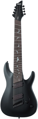 Schecter DAMIEN-8 8-String Multi-Scale Electric Guitar (Satin Black)