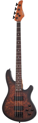 Schecter C-4 STANDARD Electric Bass Guitar (Tobacco Burl)