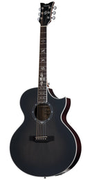 Schecter SYNYSTER GATES GA SC Acoustic/Electric Guitar (Transparent Black Burst Satin)