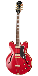 Epiphone EMGASCHGH Sheraton Masterbilt Gem Archer Electric Guitar (Cherry Red Finish)