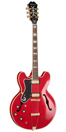 Epiphone EMGASCHGHLH Sheraton Masterbilt Gem Archer Left Handed Electric Guitar (Cherry Red Finish)