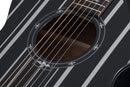 Schecter SYNYSTER GATES AC-GA SC Acoustic Guitar ( Gloss Black With Silver Pinstripes)