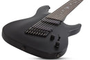 Schecter DAMIEN-8 8-String Multi-Scale Electric Guitar (Satin Black)