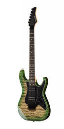 Guitare électrique Kramer KVOQHHUMBBF Volante HHFR avec table matelassée (finition Ultramarine Blue Burst)