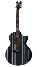 Schecter SYNYSTER GATES AC-GA SC Acoustic Guitar ( Gloss Black With Silver Pinstripes)