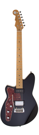 Reverend DOUBLE AGENT W Left-Handed Electric Guitar (Midnight Black)