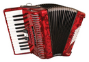 Hohner 1304 Piano Accordion - 26 Keys/48 Bass - Red