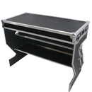 ProX XS-ZTABLE MK2 Station de travail DJ Z-Table | Table de Flight Case Portable avec poignées et roues en W