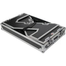 ProX XS-ZTABLEJR DJ Z-Table Junior Compact Workstation Flight Case w/ Table & Wheels - Silver on Black